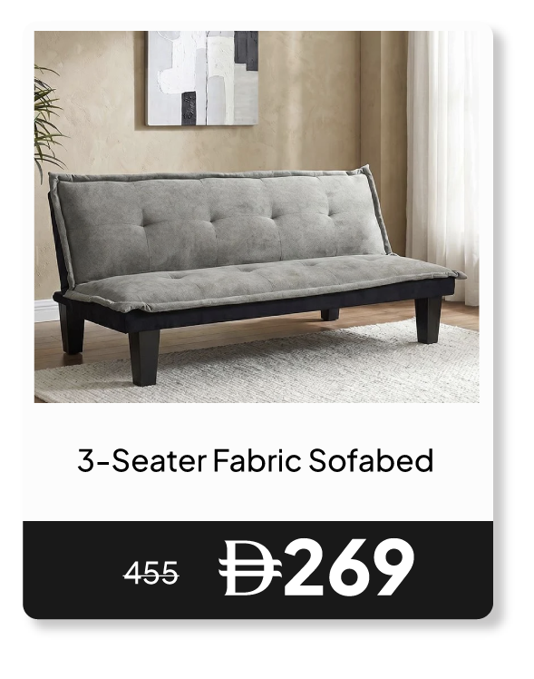 RSU26-SD-3-Seater Fabric Sofabed 