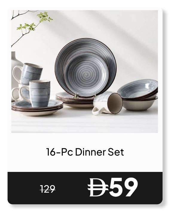 RSU26-SD-Apollo 16-Pc Dinner Set