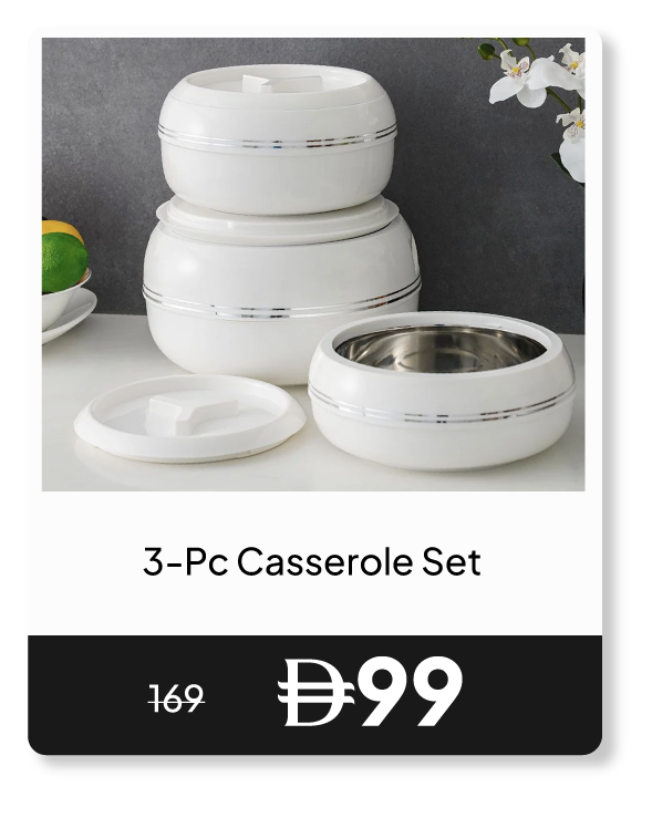 RSU26-SD- Pal 3-Pc Casserole Set 