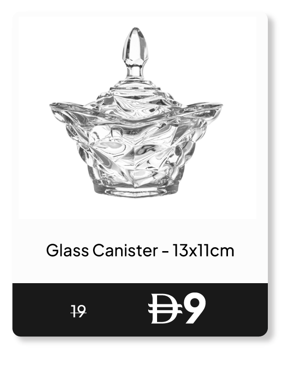 RSU26-SD-Glass Canister - 13x11cm