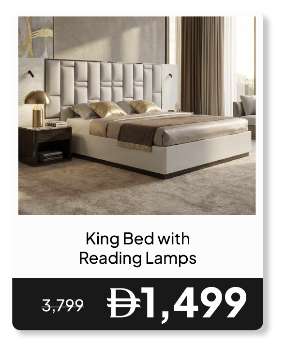 RSU26-SD-King Bed wi Reading Lamps
