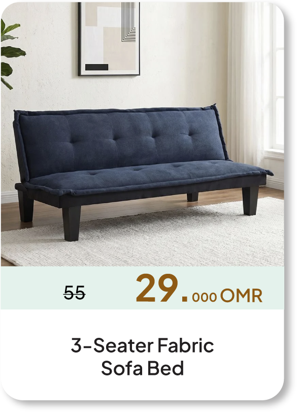 NASO26-SD-3-Seater Fabric Sofa Bed