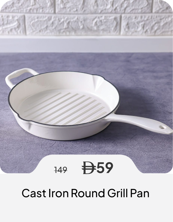 SSU26-SD-Cast Iron Round Grill Pan 