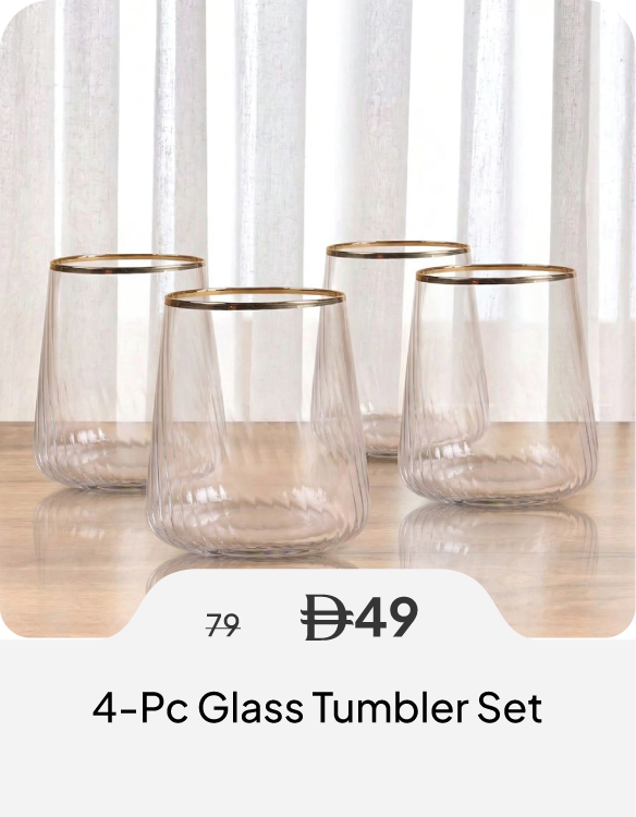 SSU26-SD-4-Pc Glass Tumbler Set