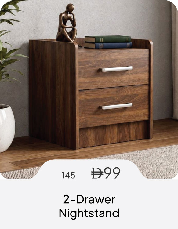 PWSSU26-SD-2-Drawer Nightstand