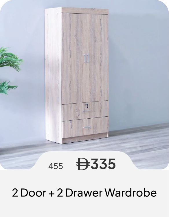 PWSSU26-SD-2 D + 2 Drawer Wardrobe