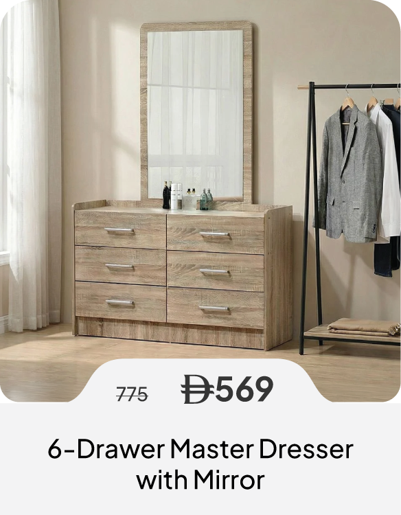 PWSSU26-SD-6-D Master Dresser w/M