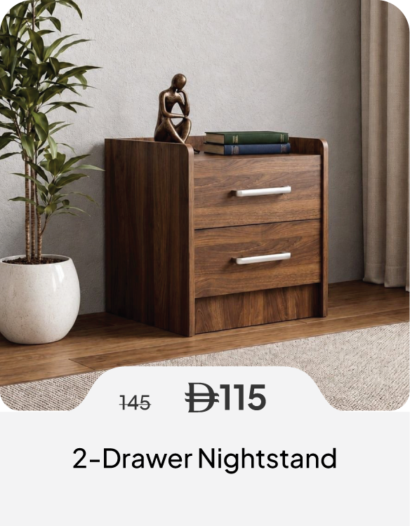 PWSSU26-SD-2-Drawer Nightstand
