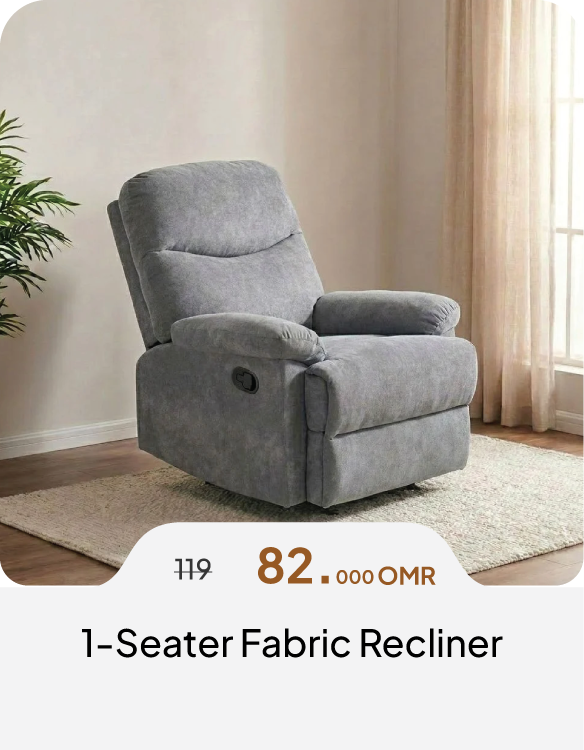 DABO26-SD-1-Seater Fabric Recliner