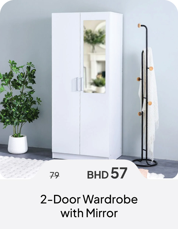 SSSB26-SD-2-Door Wardrobe w/Mirror