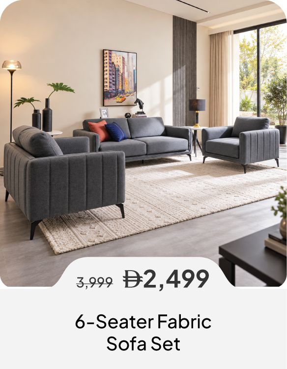 SSSU26-SD-6-Seater Fabric Sofa Set