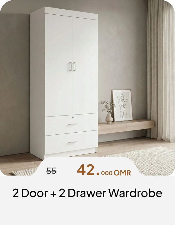 DABO26-SD-2 Door+2 Drawer Wardrobe