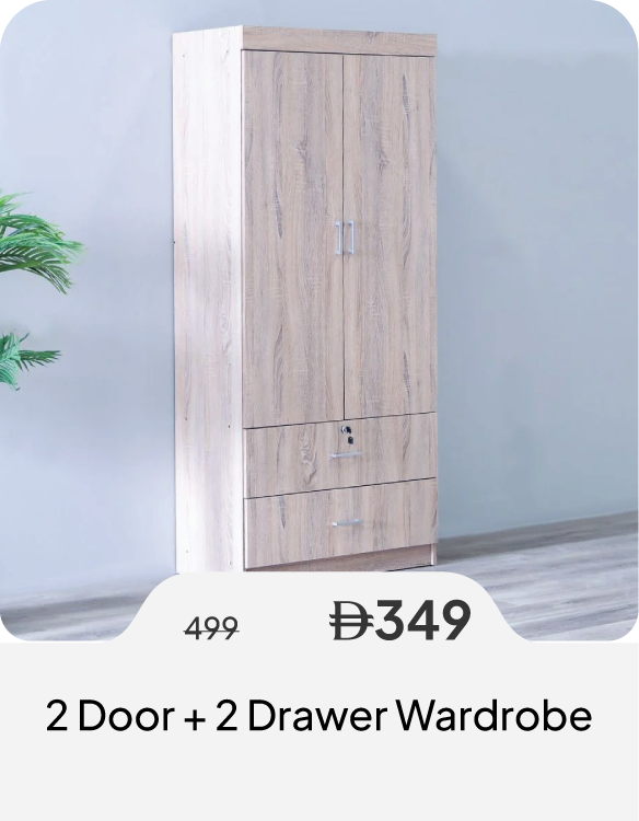 SSSU26-SD-2 Door+ 2 Drawer Wardrobe