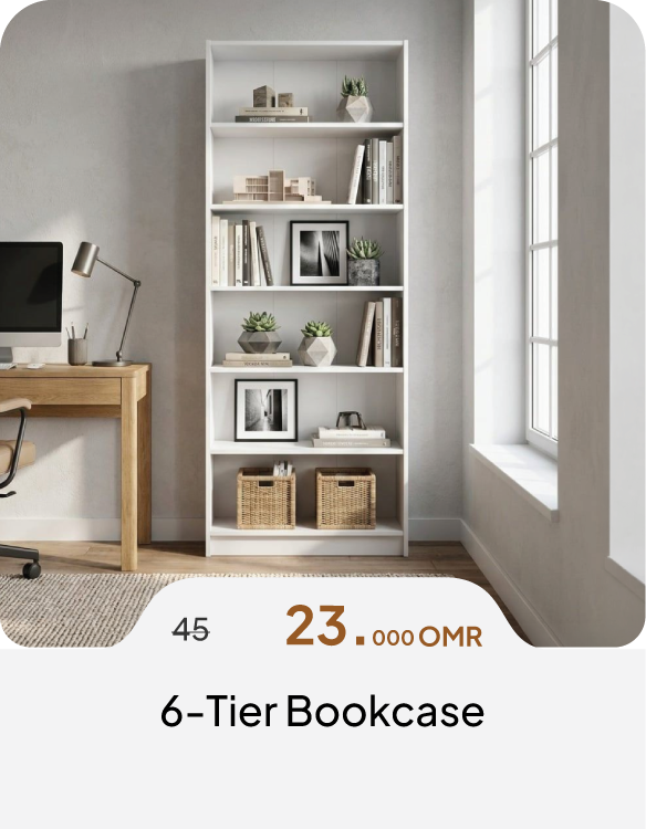 BAHO26-SD-6-Tier Bookcase