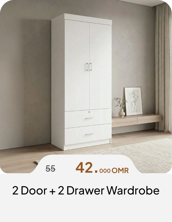 BAHO26-SD-2Door + 2 Drawer Wardrobe