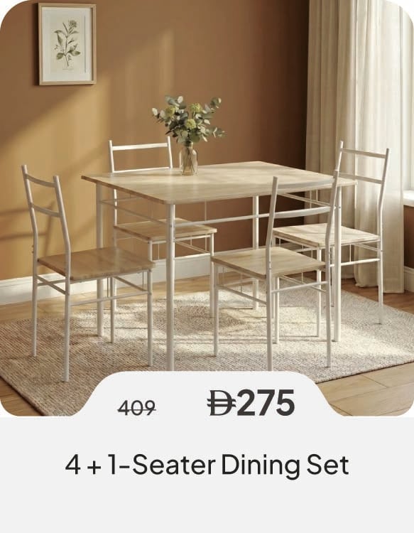 HFU26-SD-1 + 4-Seater Dining Set