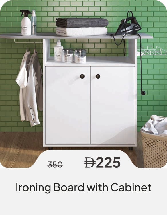 HFU26-SD-Ironing Board with Cabinet