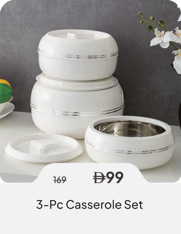 HFU26-SD-3-Pc Casserole Set 