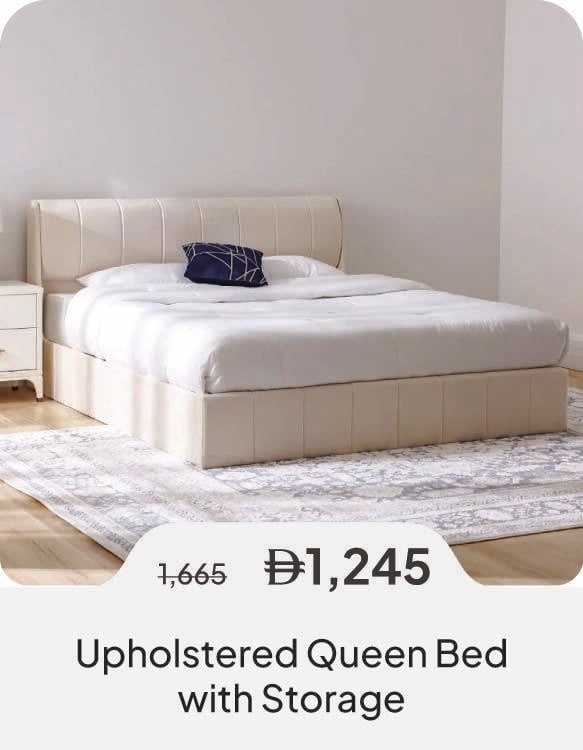 HFU26-SD-Upholstered Queen Bed w/St