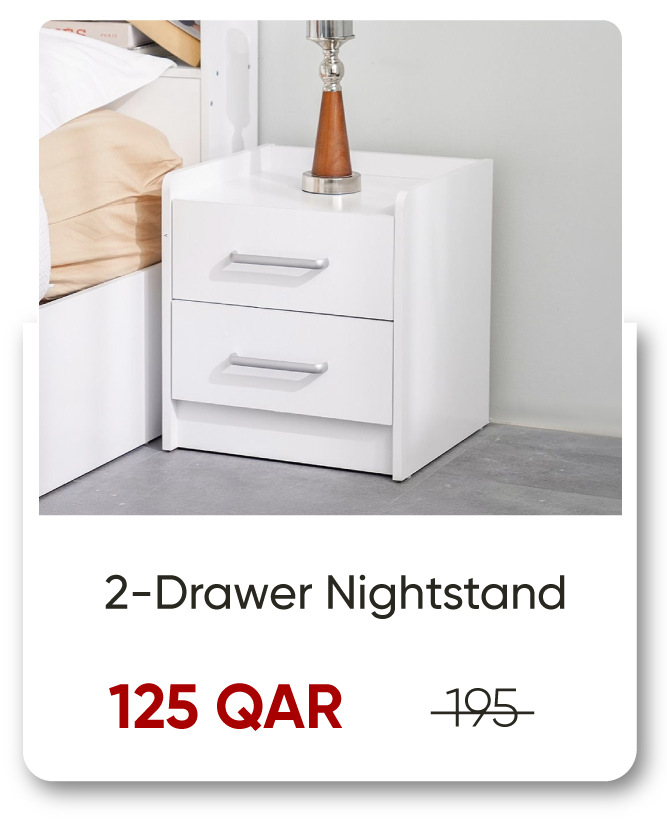 SOQ26-SD-2-Drawer Nightstand