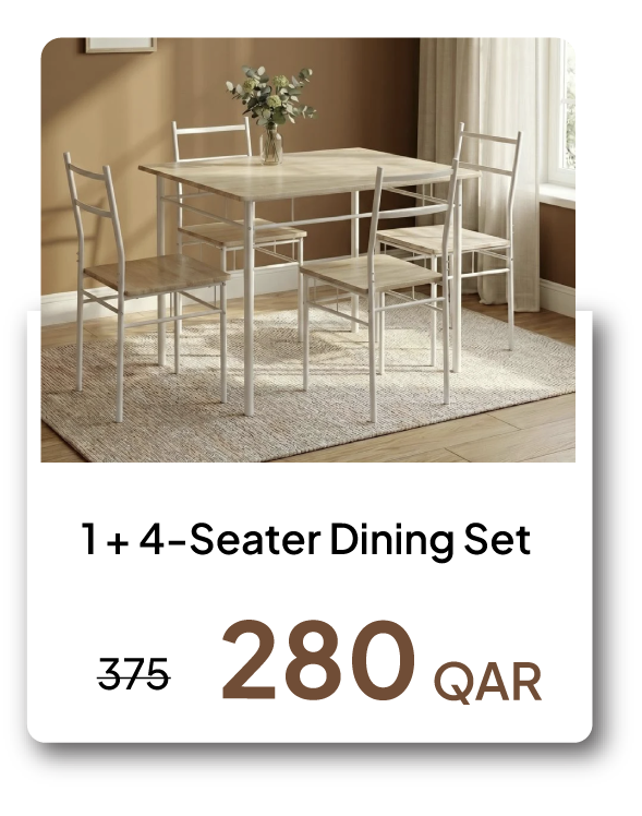 SOQ26-SDS-1 + 4-Seater Dining Set 