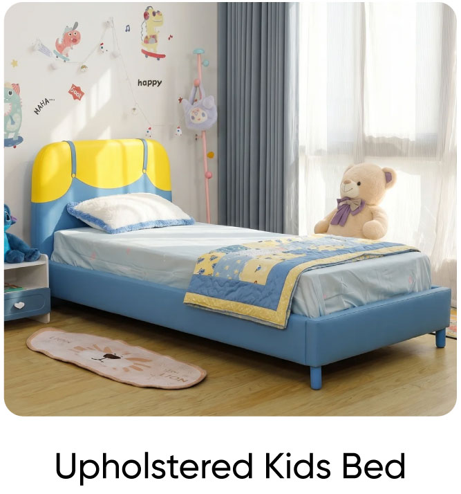 U25-Kids LP-TC-B-Upholtd Kids Bed