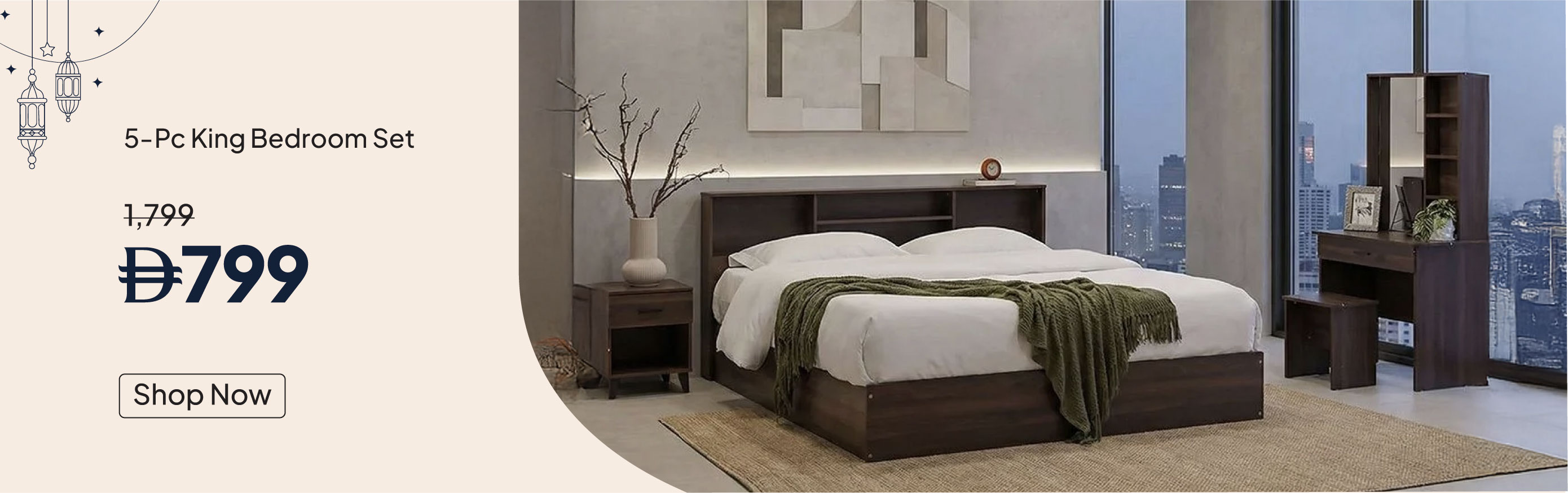 ESSU26-BR-CB-5-Pc King Bedroom Set