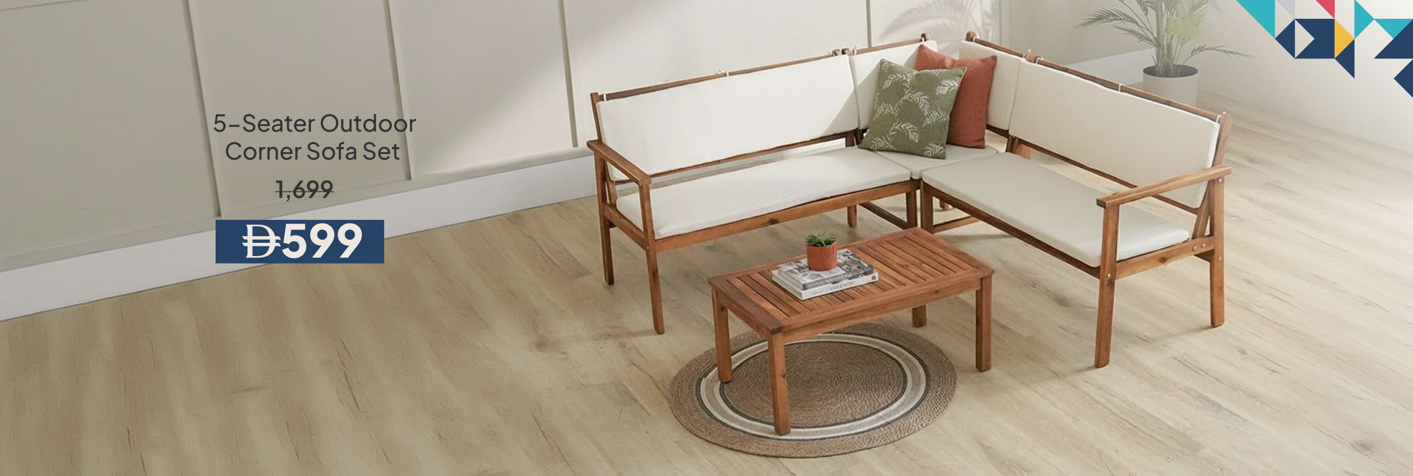 PWU26-OD-CB- 5S OD Corner Sofa Set