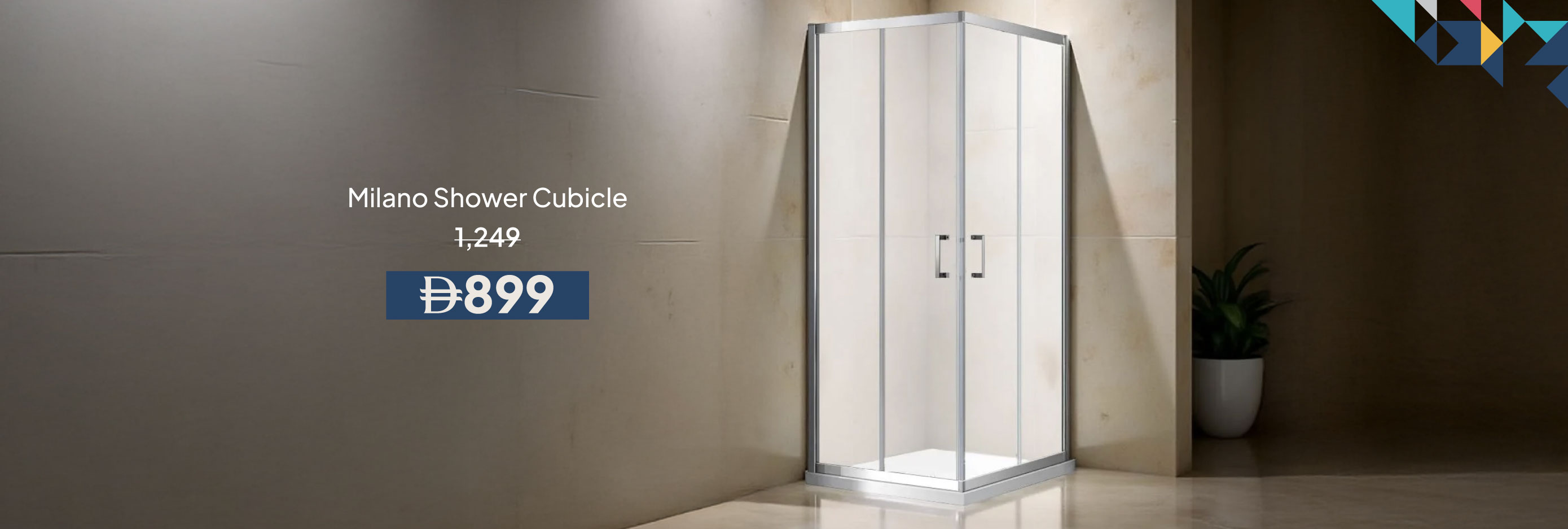 PWU26A-ST-CB-Milano Shower Cubicle