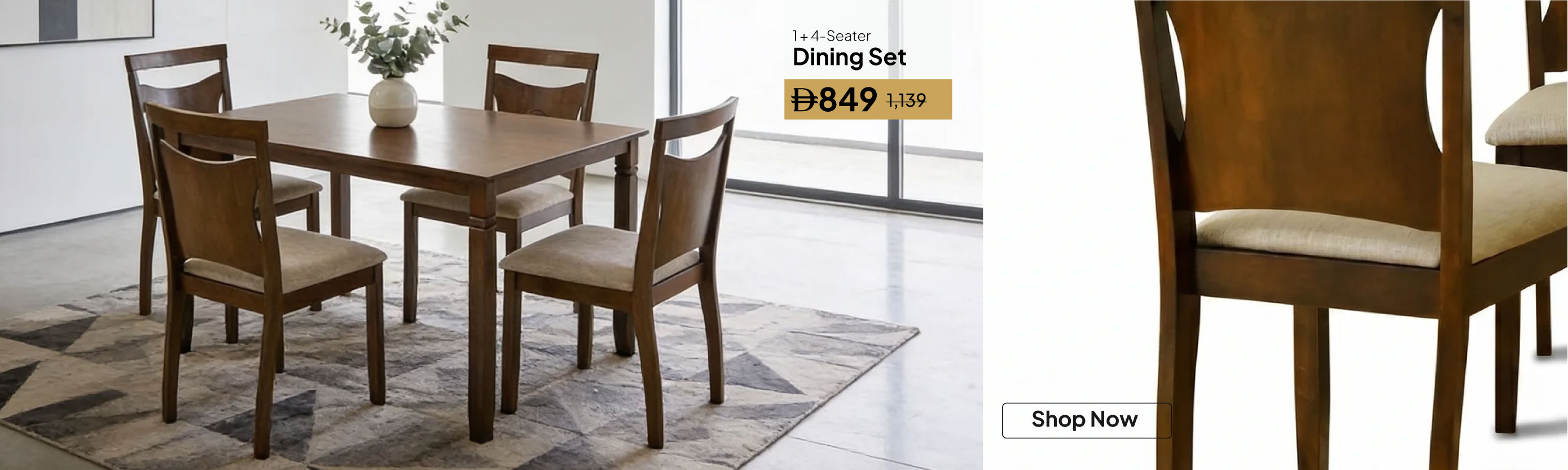 GESU26-DR-CB-1+4-Seater Dining Set