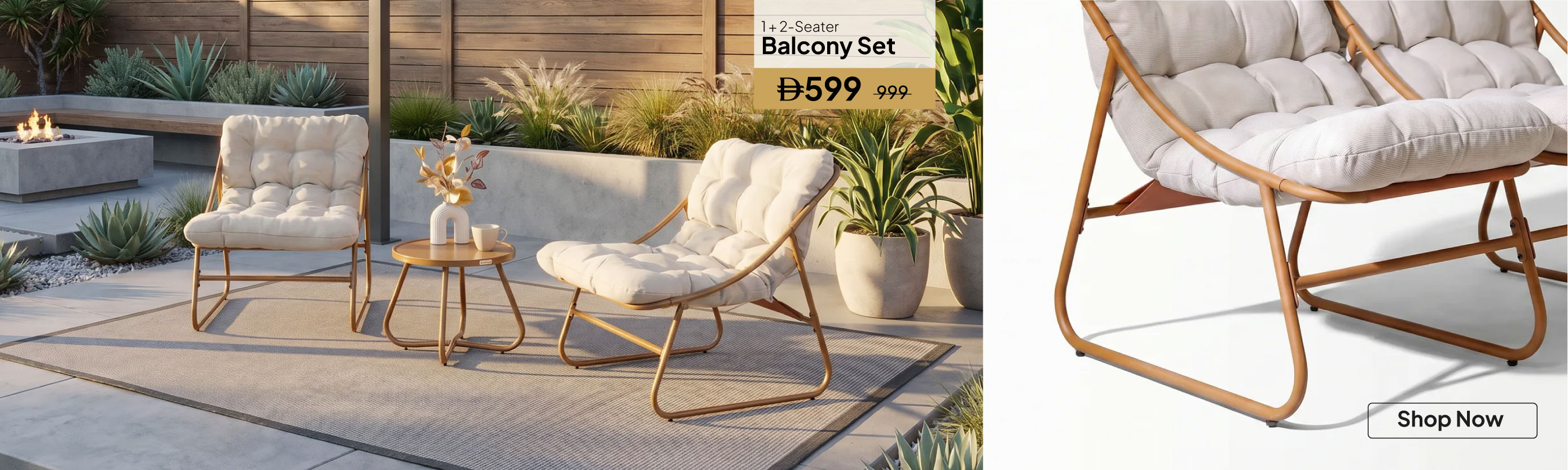 GESU26-OD-CB-1+2-Seater Balcony Set