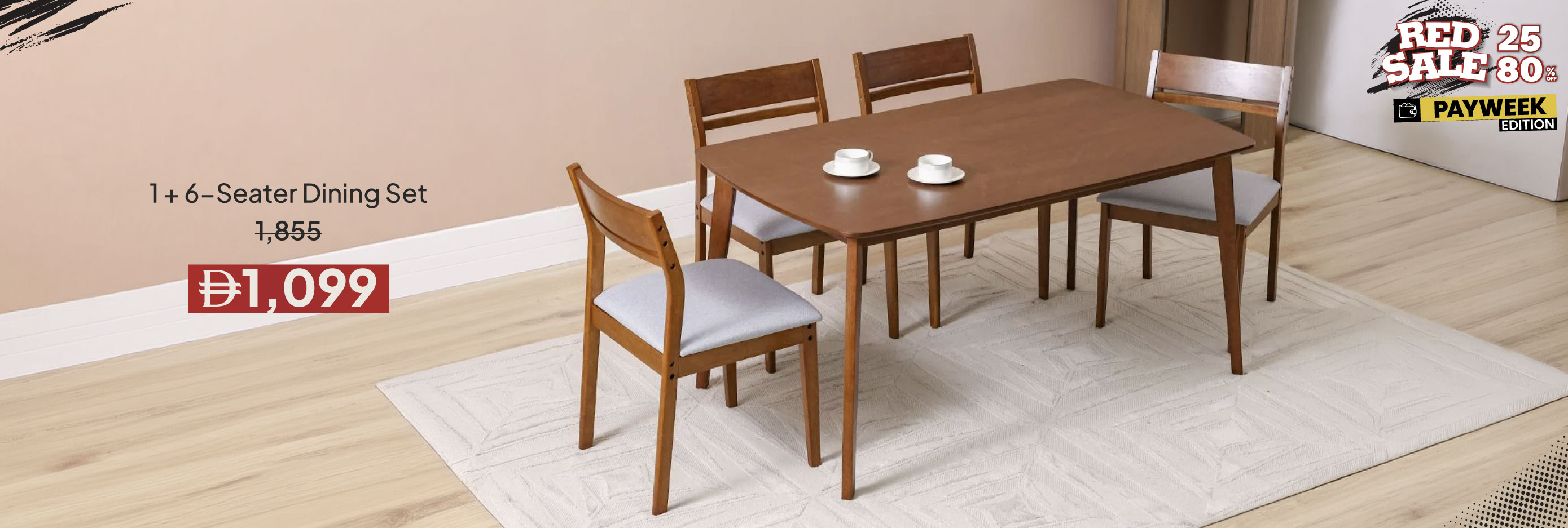 RSPWEU26-DR-CB-1 + 6-S Dining Set