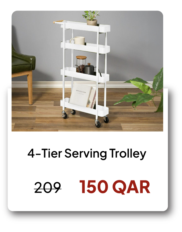 SOQ26-SDA-4-Tier Serving Trolley 