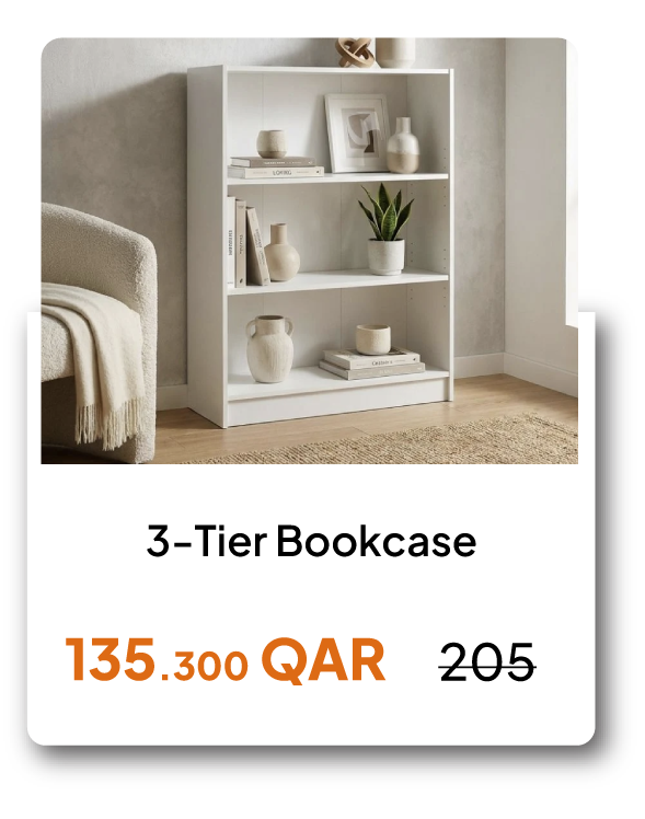 SSQ26-SD-3-Tier Bookcase