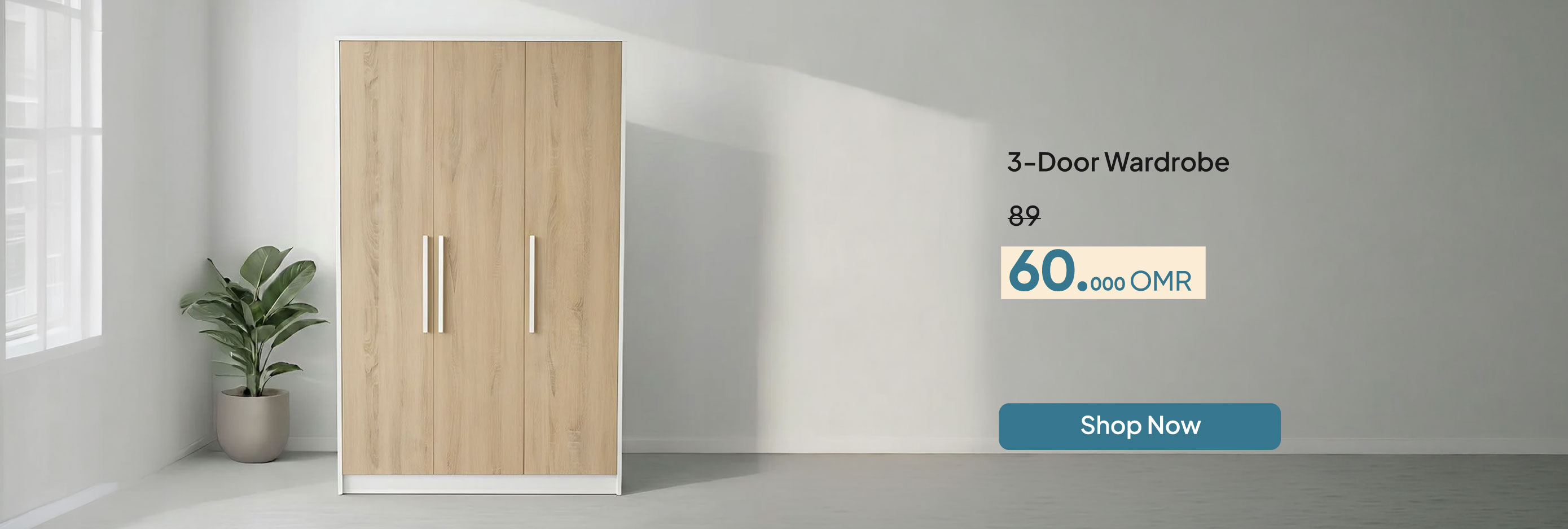 NSSO26-BRA-CB-3-Door Wardrobe 