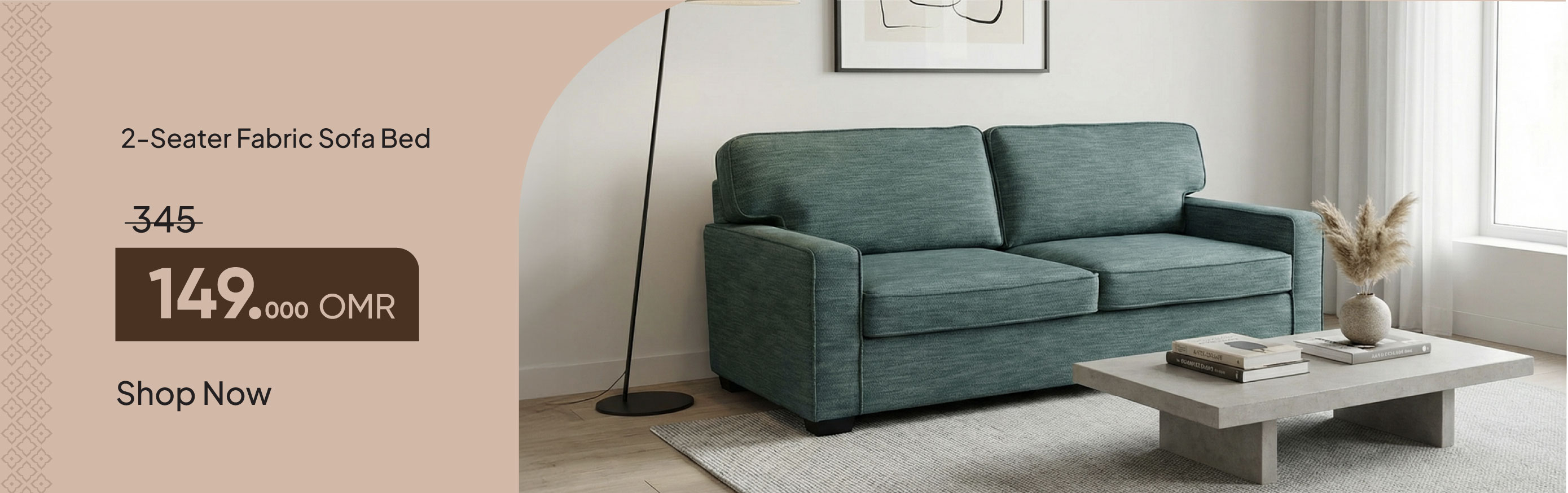 PRO26-LR-CB-2S Fabric Sofa Bed