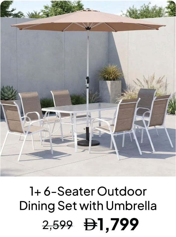 GRLPU26-DB-L-1 +6-S OD Dining Set 