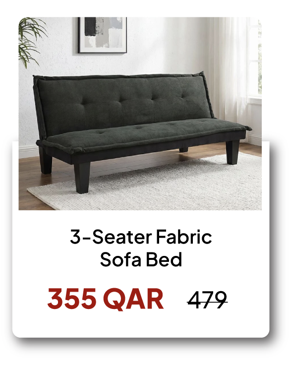 SOQ26-SDJ-3-Seater Fabric Sofa Bed