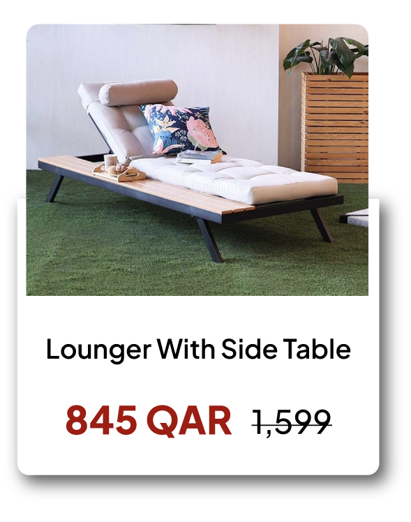 SOQ26-SDJ-Lounger With Side Table