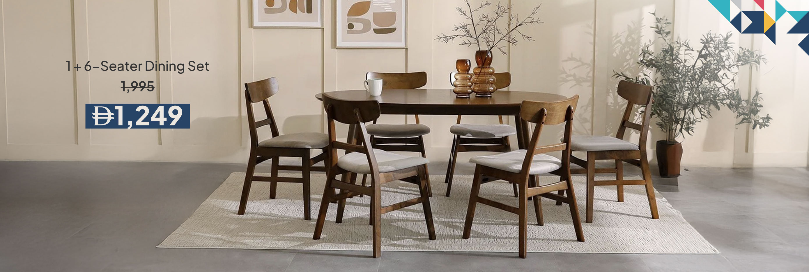 PWU26A-DR-CB-1+6-Seater Dining Set