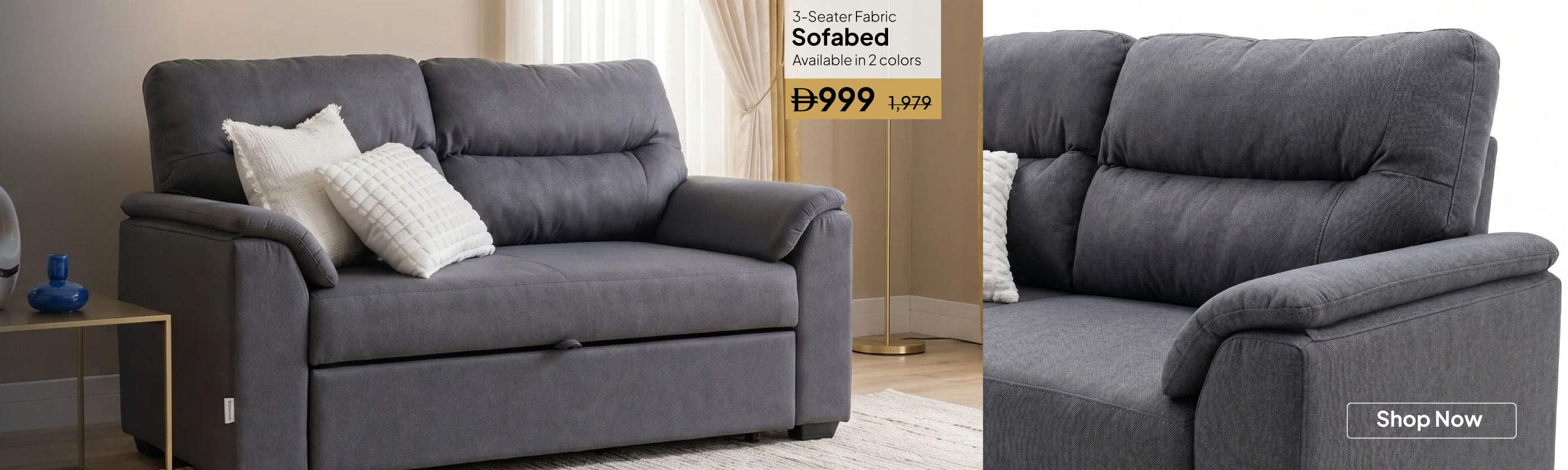 GESU26-LR-CB-3-Seater Fab Sofa bed