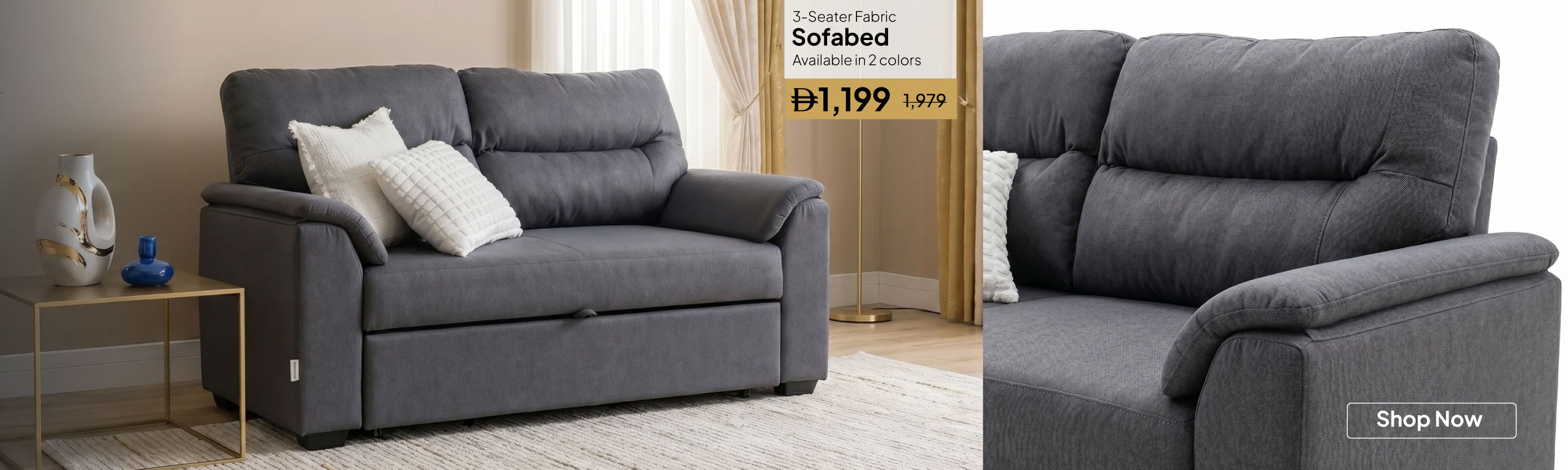 GESU26-LR-CB-3-Seater Fab Sofa bed