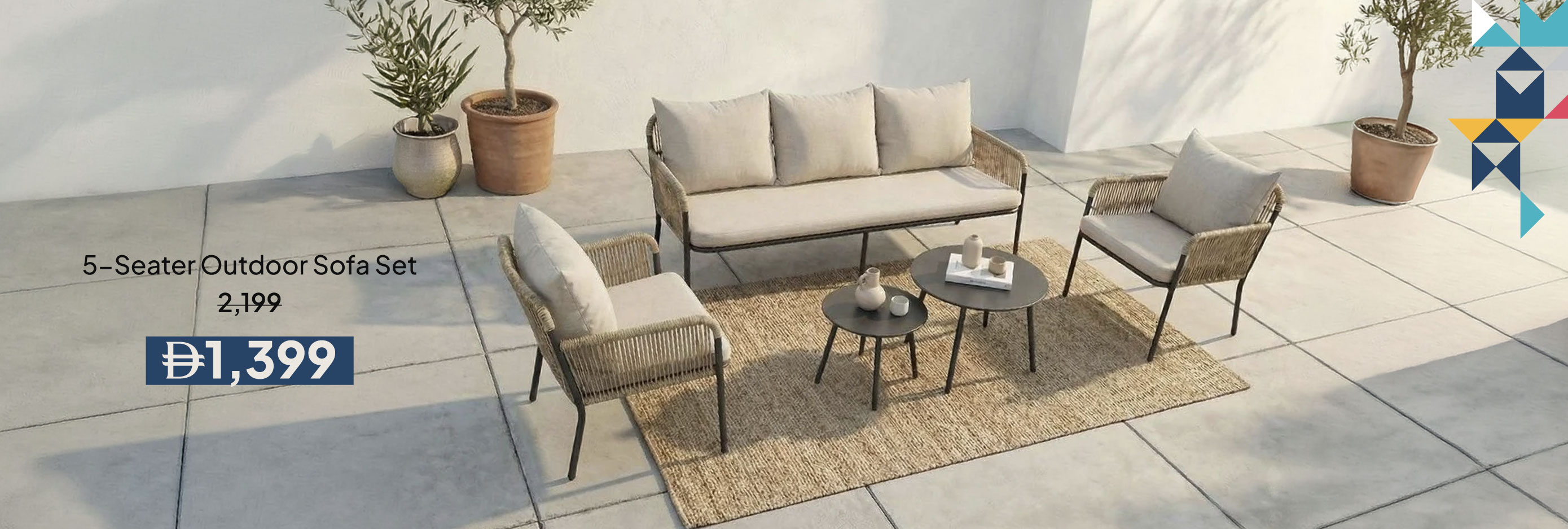 PWSU26-OD-CBJ-5-S Outdoor Sofa Set