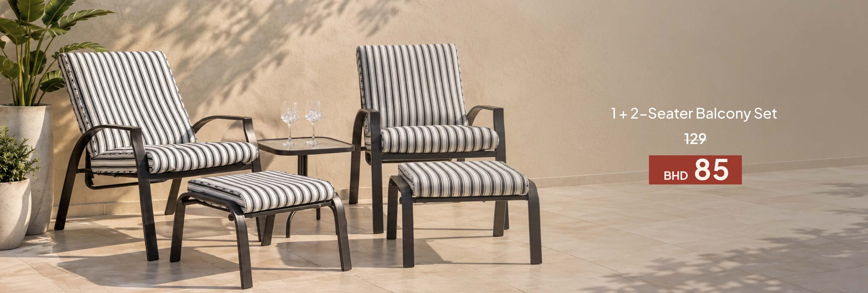 HFB26A-OD-CB-1 + 2-S Balcony Set