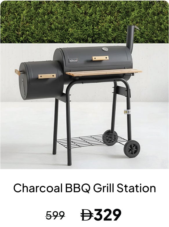 GRLPU26-DB-Charcoal BBQ Grill Stn