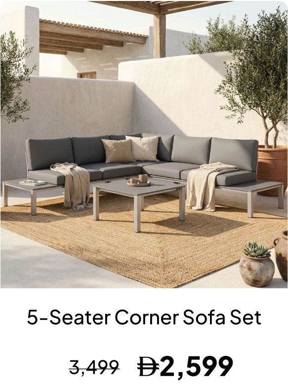 GRLPU26-DB-5-S Corner Sofa Set