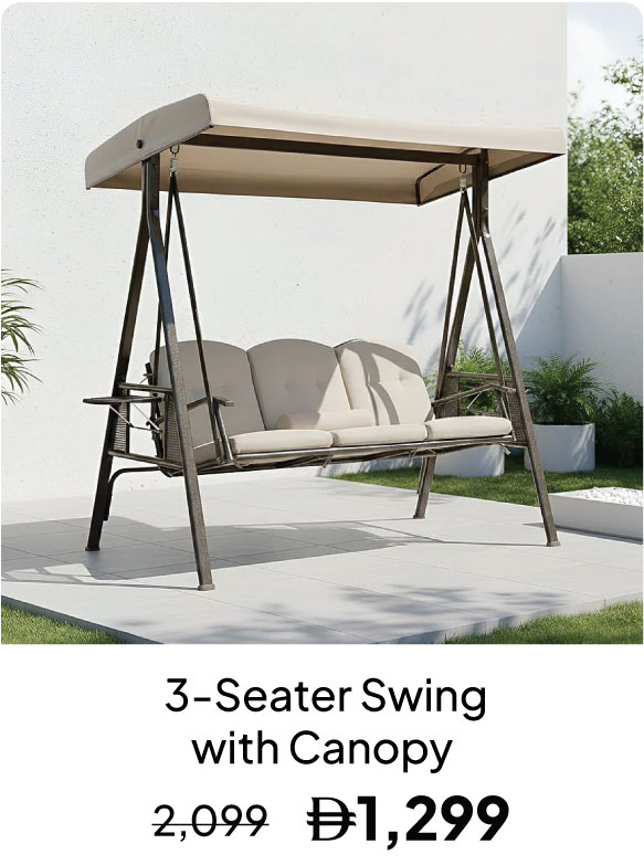 GRLPU26-DB- 3-Seater Swing w/Canopy
