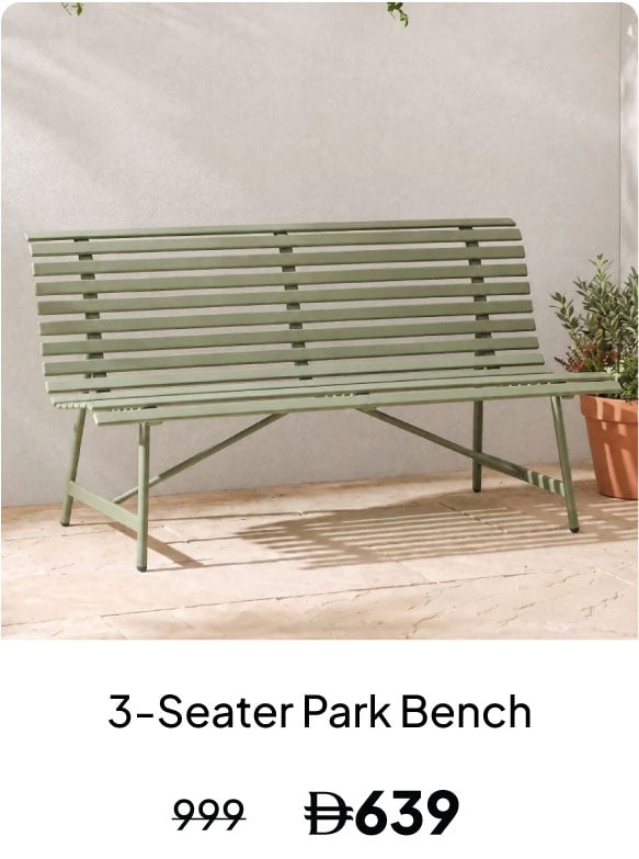 GRLPU26-DB-3-Seater Park Bench