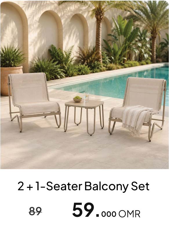 O26-BD-D-1 + 2-Seater Balcony Set 