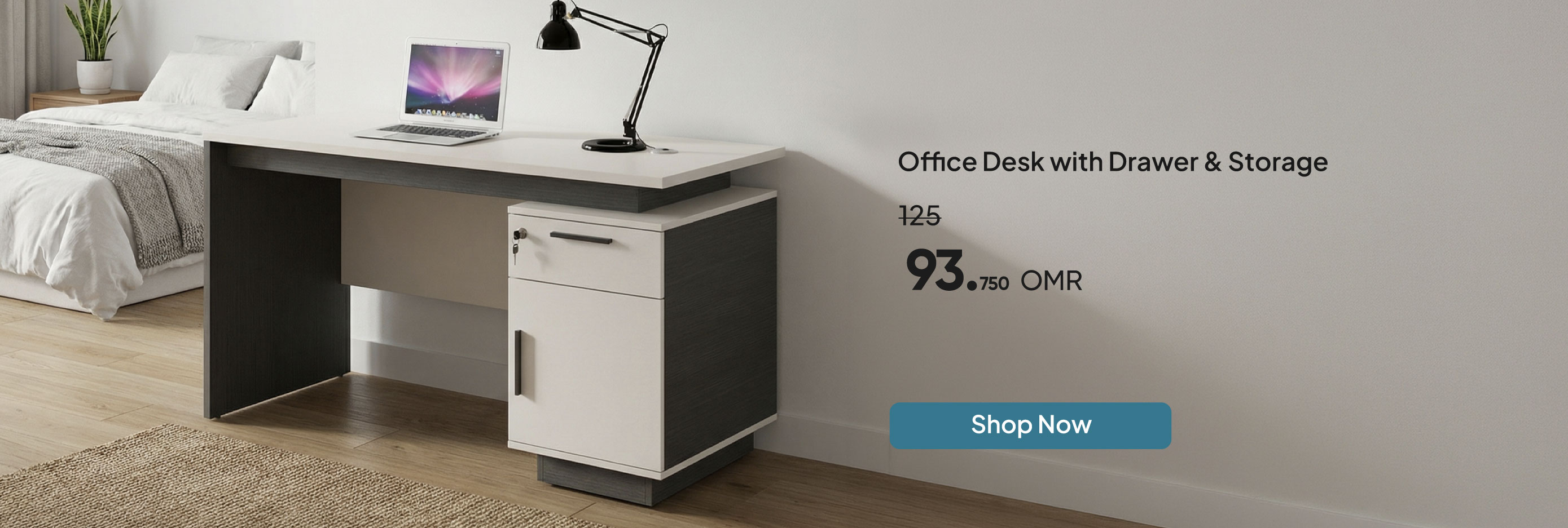 NSSO26-HO-CB-Office Desk w/ D&S